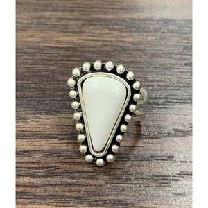 Boho White Turquoise Adjustable‎ Statement Cuff Ring for Stylish Elegance